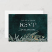 ヴィンテージ グリーン ハンナ スイート RSVP カード (正面/裏面)