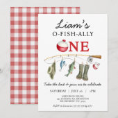 ヴィンテージ グリーン ブーツ オフィシャル ワン 1歳の誕生日 招待状 (正面/裏面)