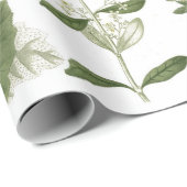 ヴィンテージ・グリーン・プラント ラッピングペーパー (ロールコーナー)