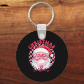 ヴィンテージ グルーヴィー サンタクロース クリスマス ヴィブス レディース キーホルダー (正面)
