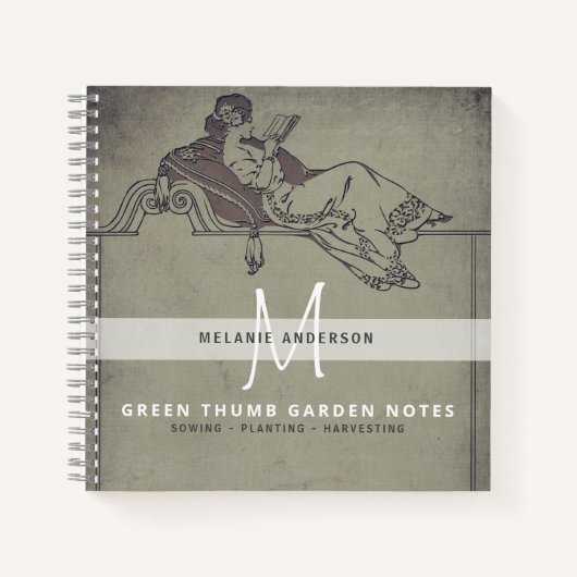 ヴィンテージ グレイ シークレット ガーデン ガーデナーズ ジャーナル (正面)