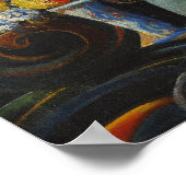 ヴィンテージ・グレガー・ペルセクの花が花瓶に ポスター (角)