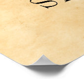 ヴィンテージ グレープ ウェディング ブライズシャワー ウェルカム ポスター (角)