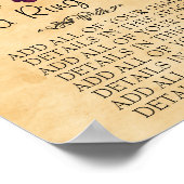 ヴィンテージ グレープ ウェディング ブライダル シャワー ゲーム オーダーメイド ポスター (角)