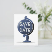 ヴィンテージ グローブ Save The Date ポストカード (スタンド正面)