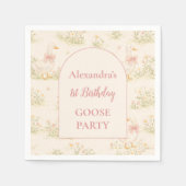 ヴィンテージ・グース 1歳の誕生日 スタンダードカクテルナプキン (正面)