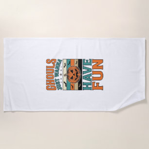 ヴィンテージ・グールズ・ジャスト・ワナ・ハヴ・ファン・ハロウィンTシャツ ビーチタオル