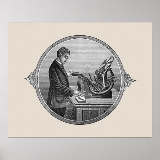 ヴィンテージ・ケルシー活版印刷ポスター ポスター (正面)