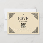 ヴィンテージ ケルト ノット RSVP カード (正面)