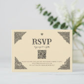 ヴィンテージ ケルト ノット RSVP カード (スタンド正面)