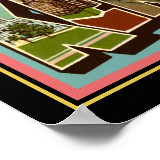 ヴィンテージ「ケンタッキーからの挨拶」 ポスター (角)