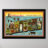 ヴィンテージ「ケンタッキーからの挨拶」 ポスター (正面)