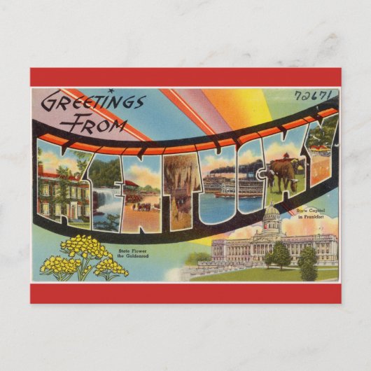 ヴィンテージ、ケンタッキーの画像。 ポストカード (正面)