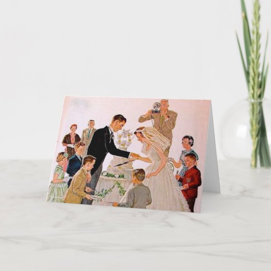 ヴィンテージ ケーキカット 案内状 (正面)