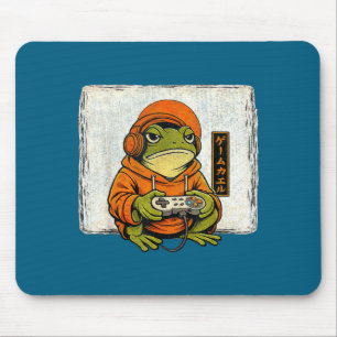 ヴィンテージ ゲーミング フロッグ アート 浮世絵 アートワーク マウスパッド
