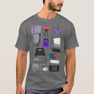 ヴィンテージ ゲーム機もつれステッカー Tシャツ