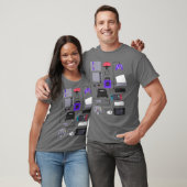 ヴィンテージ ゲーム機もつれステッカー Tシャツ (ユニセックス)