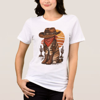 ヴィンテージ コウボーイ キャット ウエスタングラフィック - ラスティックロデオ トライブレンドTシャツ