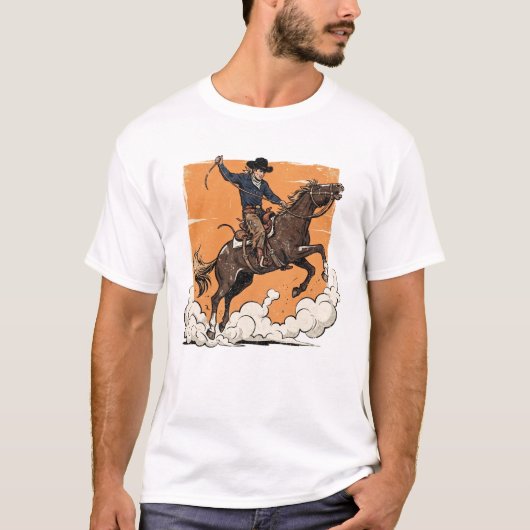 ヴィンテージ コウボーイ 馬 Tシャツ (正面)