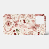 ヴィンテージ コケット ピンク リボンとチェリーの美学 Case-Mate iPhoneケース (裏面 (横))