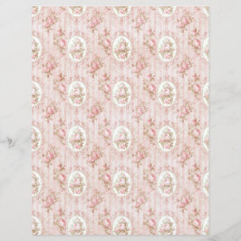 ヴィンテージ コケット ローズ フラワー 柄 ペーパーシート