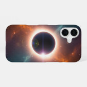 ヴィンテージ コズミック エクリプス iPhone 16ケース (裏面横)