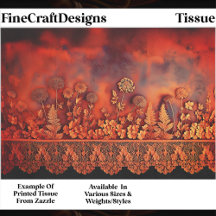 ヴィンテージ コッパー フラワーズ & レース パネル EJ8 デコパージュ