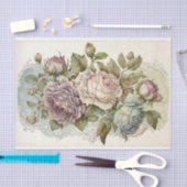 ヴィンテージ、コテージコアバラ 薄葉紙 (クラフト)