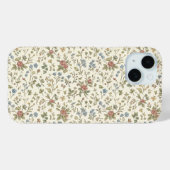 ヴィンテージ コテージコア ディッツィー フラワー iPhone 15 カバー (裏面 (横))