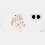 ヴィンテージ コテージコア パステル フラワー iPhoneケース iPhone 16ケース (裏面横)