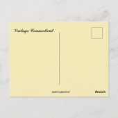 ヴィンテージ コネチカット州 マップ 歴史 ポストカード (裏面)