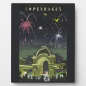 ヴィンテージ コペンハーゲン イラスト 旅行 ポスター フォトプラーク (正面)