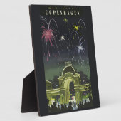 ヴィンテージ コペンハーゲン イラスト 旅行 ポスター フォトプラーク (側面)