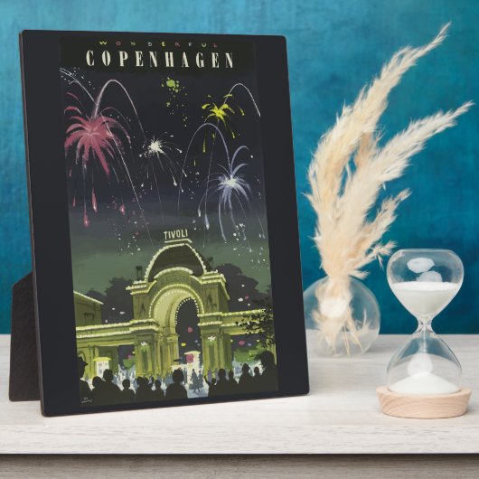 ヴィンテージ コペンハーゲン イラスト 旅行 ポスター フォトプラーク (側面)