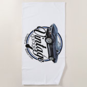 ヴィンテージ·コルベット車庫 ビーチタオル (正面)