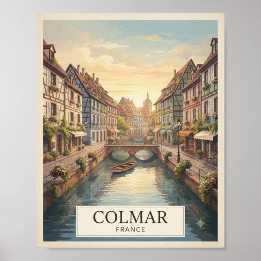 ヴィンテージ コルマール フランス 旅行ポスター ポスター (正面)
