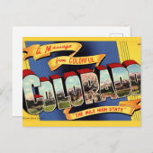 ヴィンテージ コロラド グリーティング ポストカード (正面/裏面)