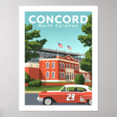 ヴィンテージ コンコード ノースカロライナ ポスター (正面)