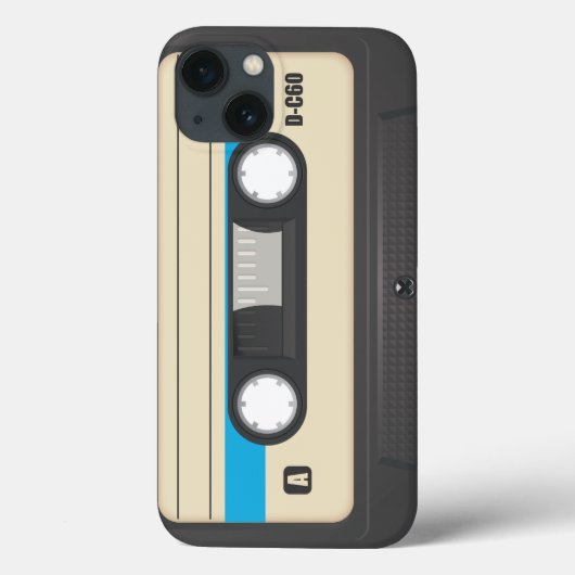 ヴィンテージ コンパクトカセットテープ Case-Mate iPhoneケース (裏面)