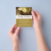 ヴィンテージ·コンパス、アンティーク·ディーラー、店舗 チラシ (手)