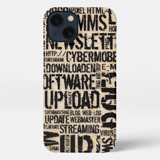 ヴィンテージ コンピューター辞書 iPhoneケース (裏面)