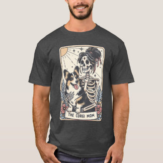 ヴィンテージ コーギーの母ラット カード スケルトン スプーキー ハロウィン Tシャツ