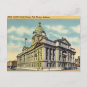 ヴィンテージ、コートハウス、フォートウェイン、インディアナ ポストカード (正面)