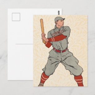 ヴィンテージ コーネル野球 イェールリーグ スポーツアート ポストカード