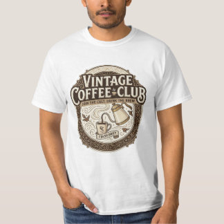 ヴィンテージ コーヒークラブ レトロな雰囲気のメンズTシャツ Tシャツ