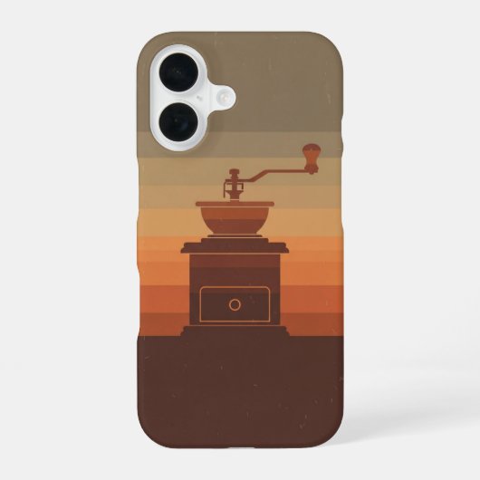 ヴィンテージ コーヒーグラインダー iPhone 16ケース (裏面)