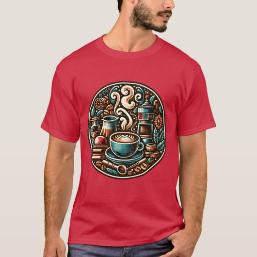 ヴィンテージ コーヒープレート Tシャツ (正面)