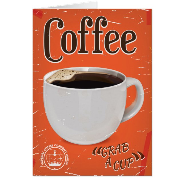 ヴィンテージ コーヒー広告ポスター (正面)