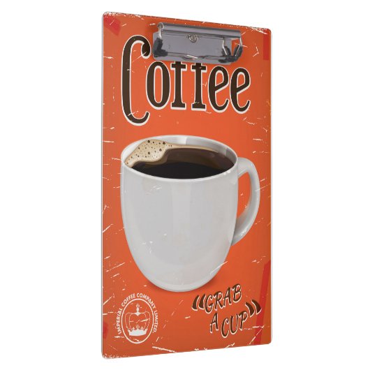 ヴィンテージ コーヒー広告ポスター クリップボード (右)