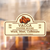 ヴィンテージ コーヒー豆専門店のカスタマイズフロント ウィンドウサイン (シート2)